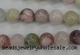 CMG113 15.5 inches 10mm round natural morganite beads wholesale