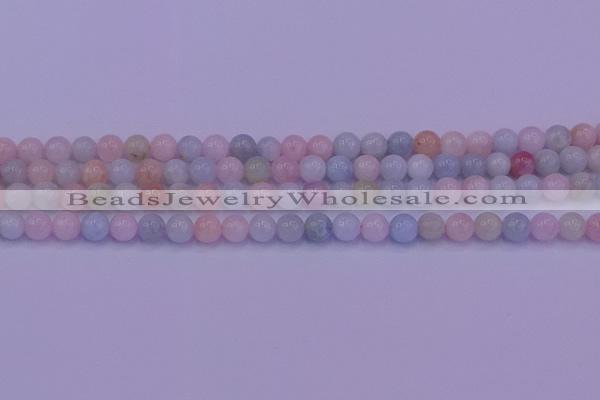 CMG141 15.5 inches 6mm round natural morganite gemstone beads