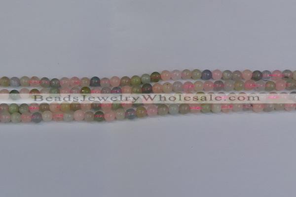 CMG171 15.5 inches 6mm round morganite gemstone beads wholesale