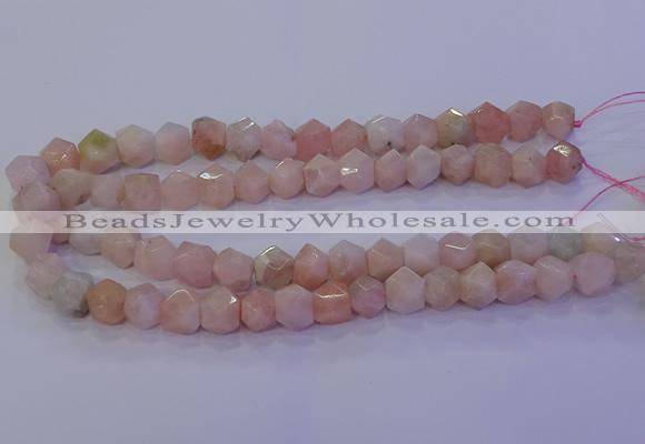 CMG225 15.5 inches 10*12mm - 12*14mm faceted nuggets morganite beads