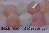 CMG226 15.5 inches 12*14mm - 14*16mm faceted nuggets morganite beads