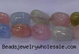 CMG227 15.5 inches 10*12mm - 12*16mm nuggets morganite beads