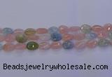 CMG231 15.5 inches 8*12mm flat teardrop morganite beads wholesale