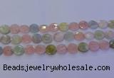 CMG254 15.5 inches 12mm faceted coin morganite beads