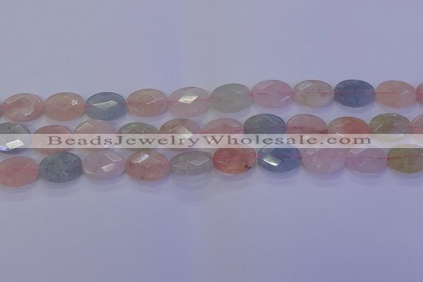 CMG265 15.5 inches 8*12mm faceted oval morganite beads