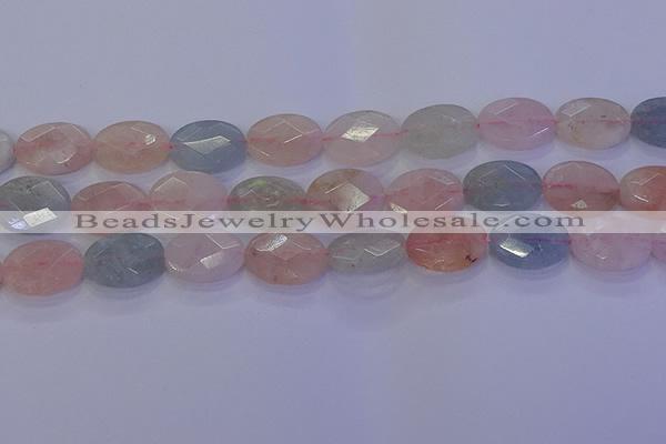 CMG267 15.5 inches 12*16mm faceted oval morganite beads