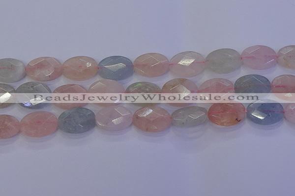 CMG268 15.5 inches 13*18mm faceted oval morganite beads