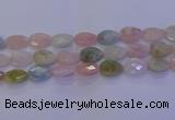 CMG275 15.5 inches 15*20mm faceted flat teardrop morganite beads