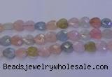 CMG285 15.5 inches 14*14mm faceted heart morganite beads