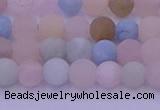 CMG301 15.5 inches 6mm round matte morganite beads wholesale