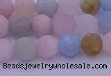 CMG302 15.5 inches 8mm round matte morganite beads wholesale