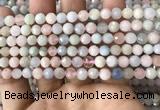 CMG378 15.5 inches 6mm faceted round morganite gemstone beads