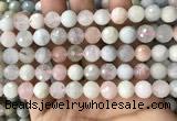 CMG380 15.5 inches 10mm faceted round morganite gemstone beads