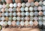 CMG381 15.5 inches 10mm faceted round morganite gemstone beads