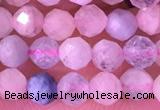 CMG396 15.5 inches 4mm faceted round morganite beads wholesale