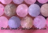 CMG397 15.5 inches 5mm faceted round morganite beads wholesale