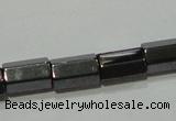 CMH108 15.5 inches 5*8mm faceted tube magnetic hematite beads