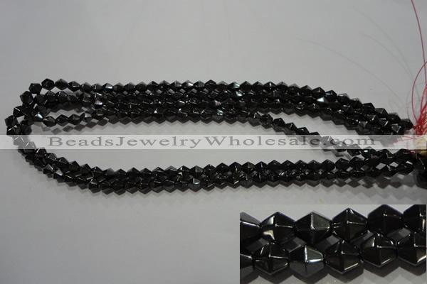 CMH135 15.5 inches 6*6mm faceted bicone magnetic hematite beads