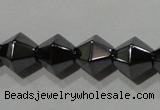 CMH136 15.5 inches 8*8mm faceted bicone magnetic hematite beads