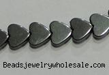 CMH174 15.5 inches 6*6mm heart magnetic hematite beads wholesale