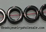 CMH179 15.5 inches 12mm donut magnetic hematite beads wholesale