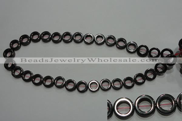 CMH179 15.5 inches 12mm donut magnetic hematite beads wholesale