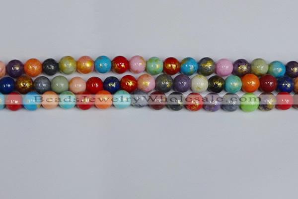 CMJ1011 15.5 inches 6mm round mixed Mashan jade beads wholesale