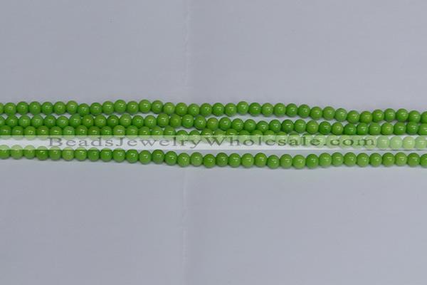 CMJ113 15.5 inches 4mm round Mashan jade beads wholesale