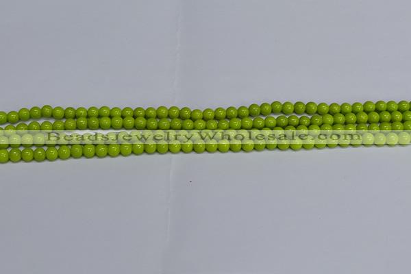 CMJ218 15.5 inches 4mm round Mashan jade beads wholesale