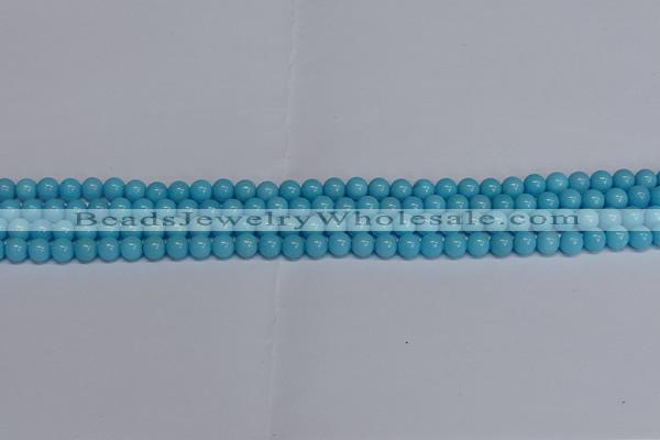 CMJ274 15.5 inches 4mm round Mashan jade beads wholesale