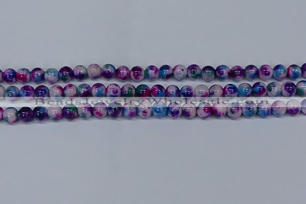 CMJ409 15.5 inches 8mm round rainbow jade beads wholesale