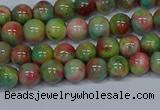 CMJ422 15.5 inches 6mm round rainbow jade beads wholesale