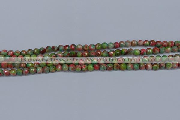 CMJ422 15.5 inches 6mm round rainbow jade beads wholesale