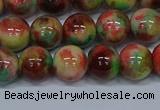 CMJ424 15.5 inches 10mm round rainbow jade beads wholesale