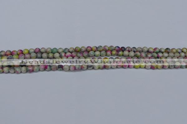 CMJ435 15.5 inches 4mm round rainbow jade beads wholesale