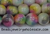 CMJ439 15.5 inches 12mm round rainbow jade beads wholesale