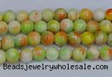 CMJ449 15.5 inches 4mm round rainbow jade beads wholesale