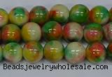 CMJ458 15.5 inches 8mm round rainbow jade beads wholesale