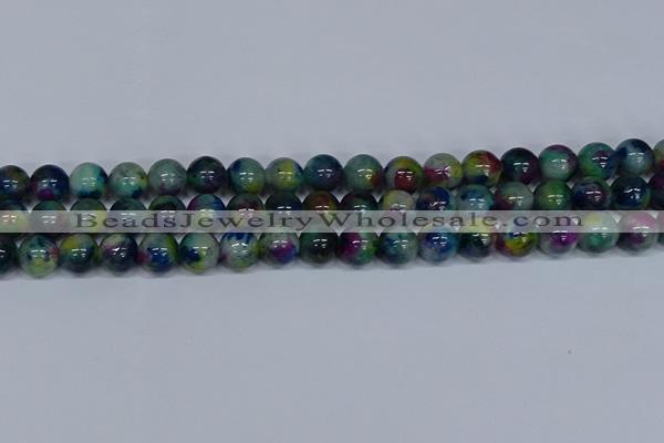 CMJ467 15.5 inches 12mm round rainbow jade beads wholesale