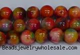 CMJ472 15.5 inches 8mm round rainbow jade beads wholesale