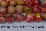 CMJ486 15.5 inches 8mm round rainbow jade beads wholesale