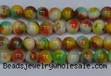 CMJ498 15.5 inches 4mm round rainbow jade beads wholesale