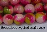 CMJ516 15.5 inches 12mm round rainbow jade beads wholesale