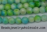 CMJ520 15.5 inches 6mm round rainbow jade beads wholesale