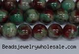 CMJ570 15.5 inches 8mm round rainbow jade beads wholesale