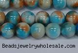 CMJ577 15.5 inches 8mm round rainbow jade beads wholesale