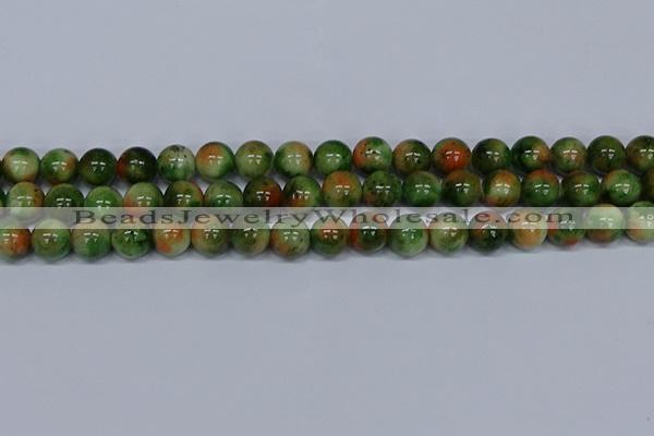 CMJ677 15.5 inches 12mm round rainbow jade beads wholesale