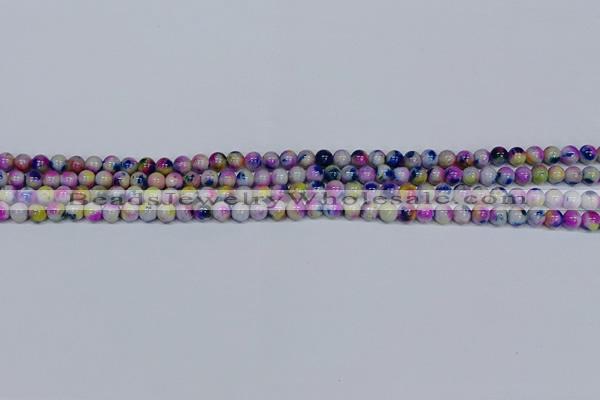 CMJ708 15.5 inches 4mm round rainbow jade beads wholesale