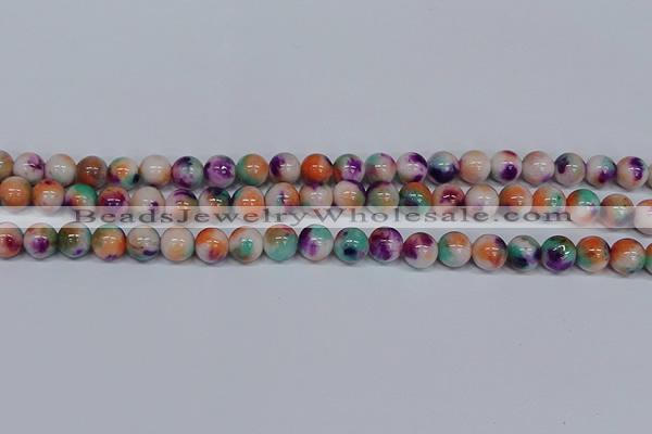 CMJ724 15.5 inches 8mm round rainbow jade beads wholesale