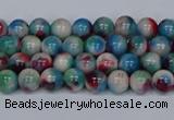 CMJ729 15.5 inches 4mm round rainbow jade beads wholesale